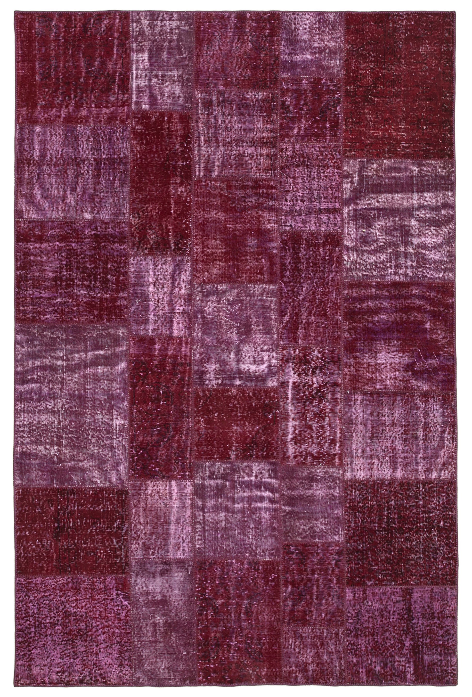 6x10 Red Patchwork Rug - 31495