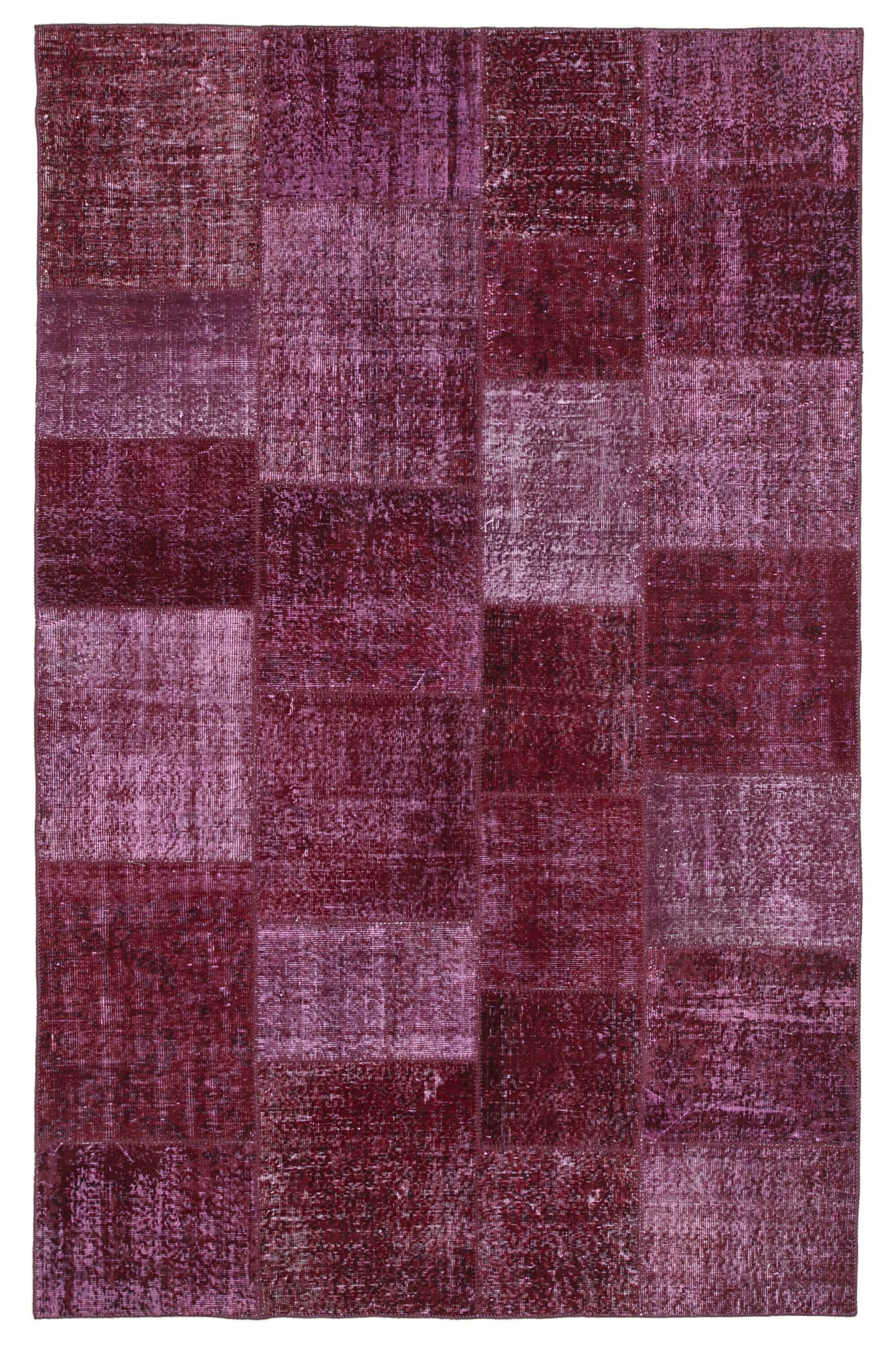 6x10 Red Patchwork Rug - 31497