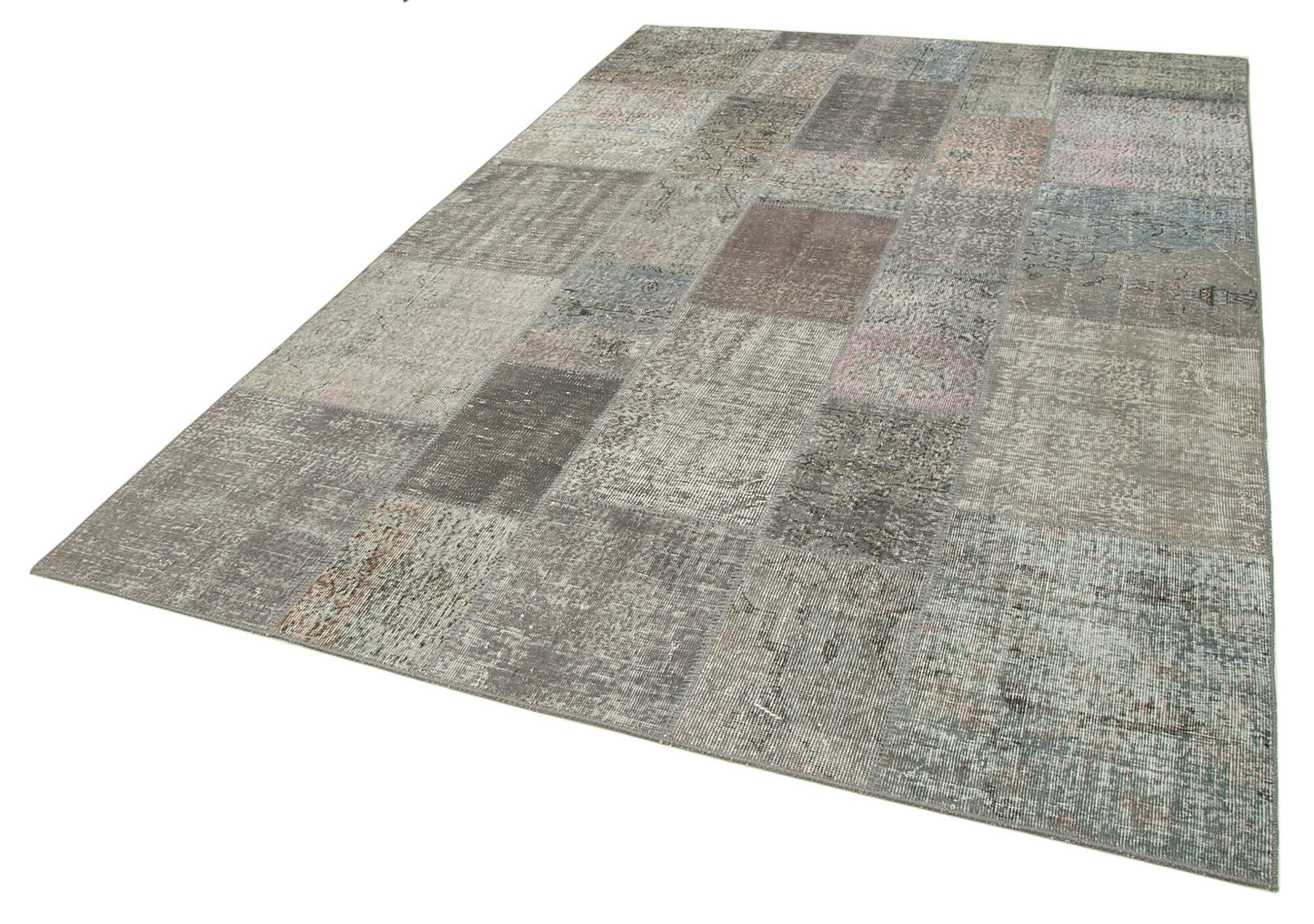 7x10 Grey Patchwork Rug - 31503