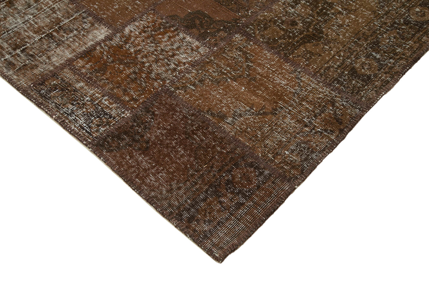 7x10 Brown Patchwork Rug - 31507