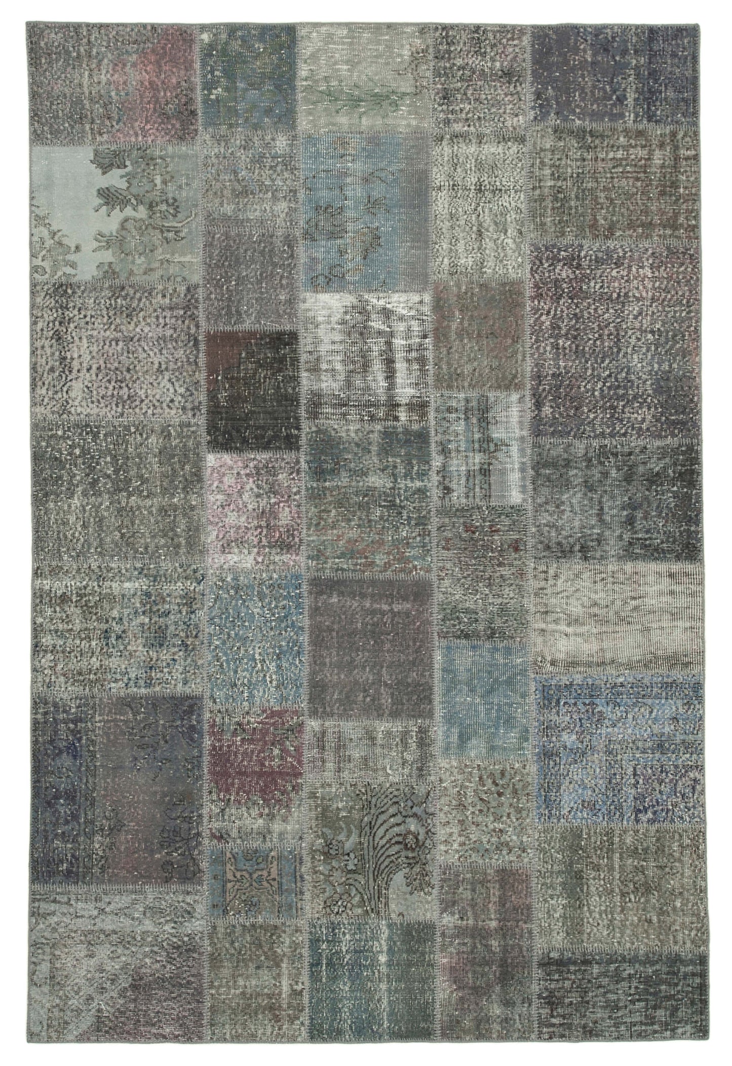 6x10 Grey Patchwork Rug - 31510