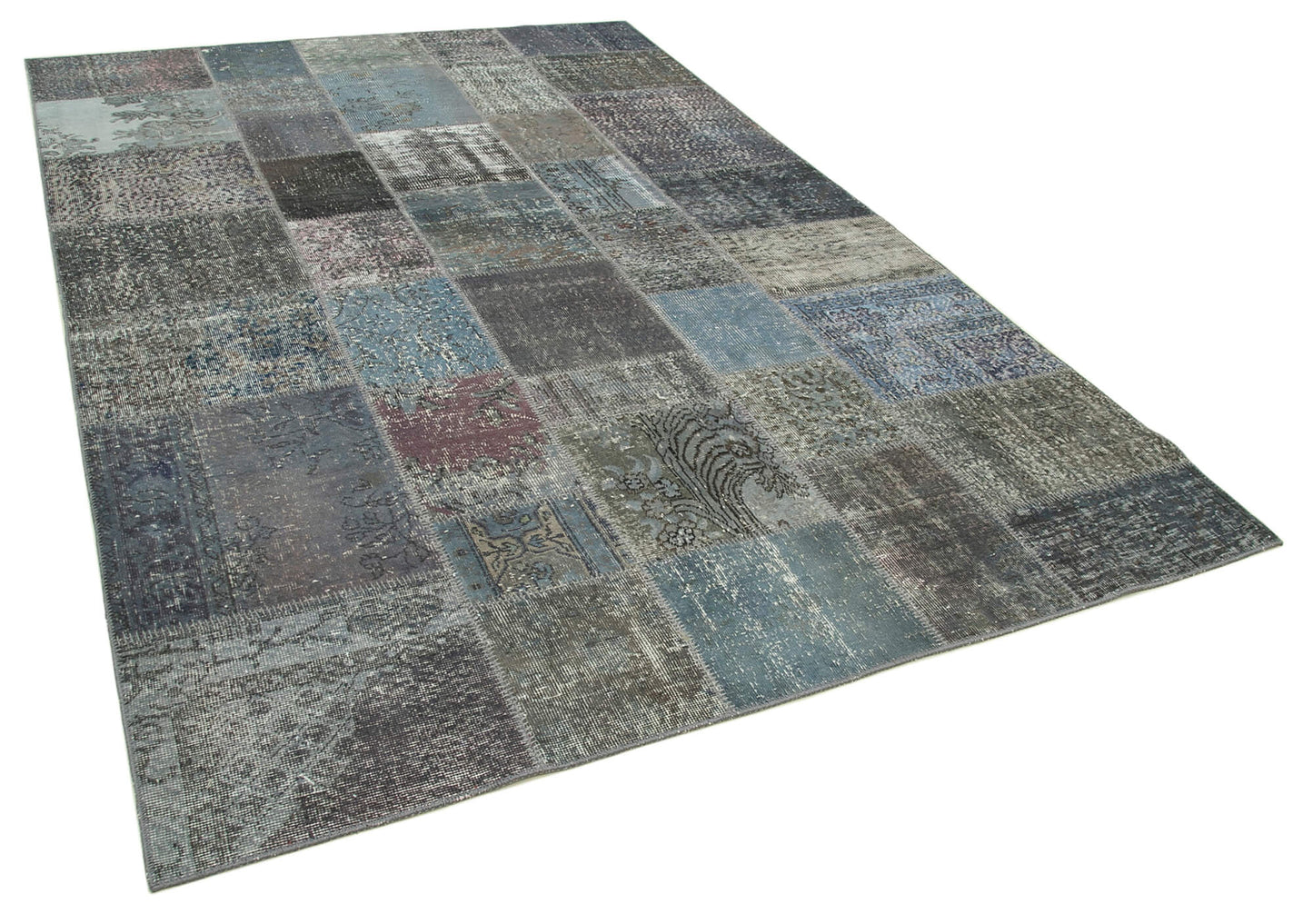 6x10 Grey Patchwork Rug - 31510