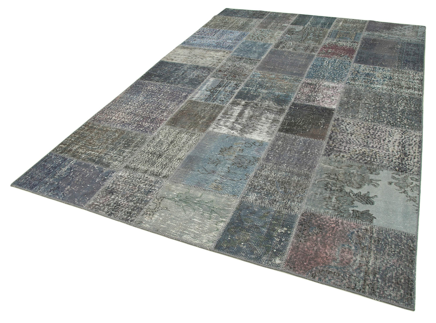 6x10 Grey Patchwork Rug - 31510