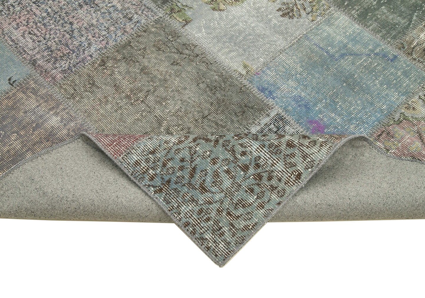 7x10 Grey Patchwork Rug - 31511