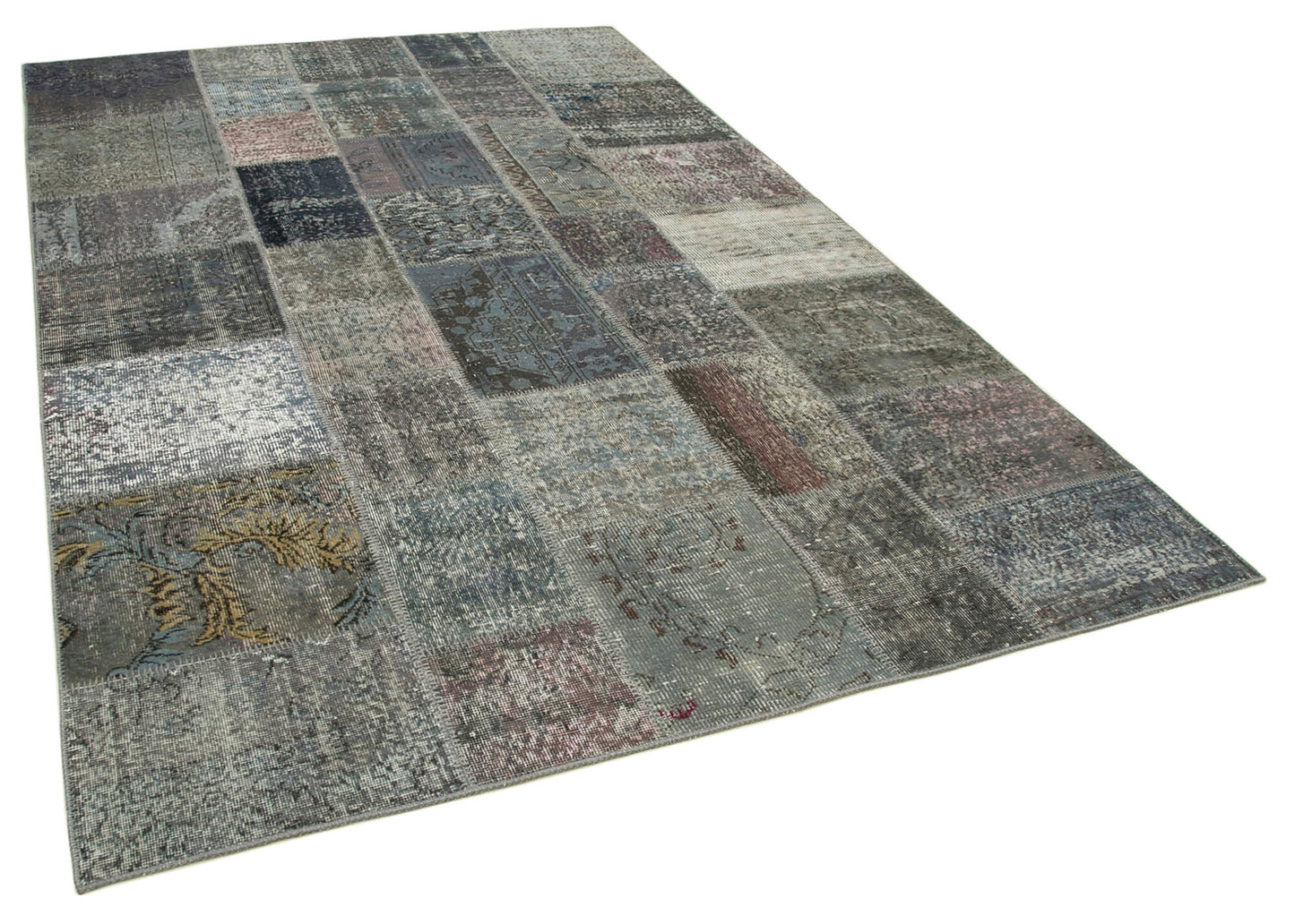 7x10 Grey Patchwork Rug - 31512