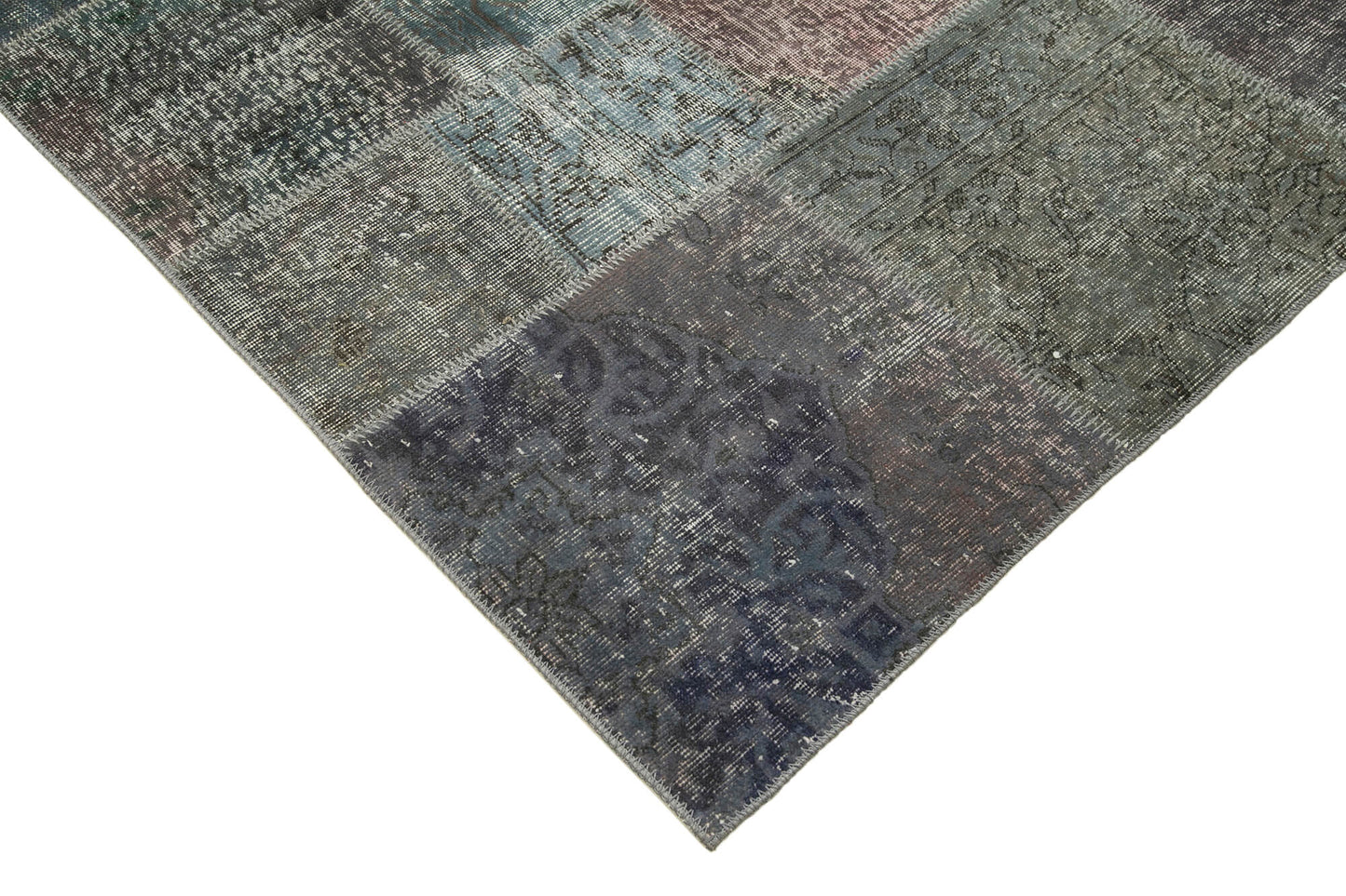 7x10 Grey Patchwork Rug - 31512