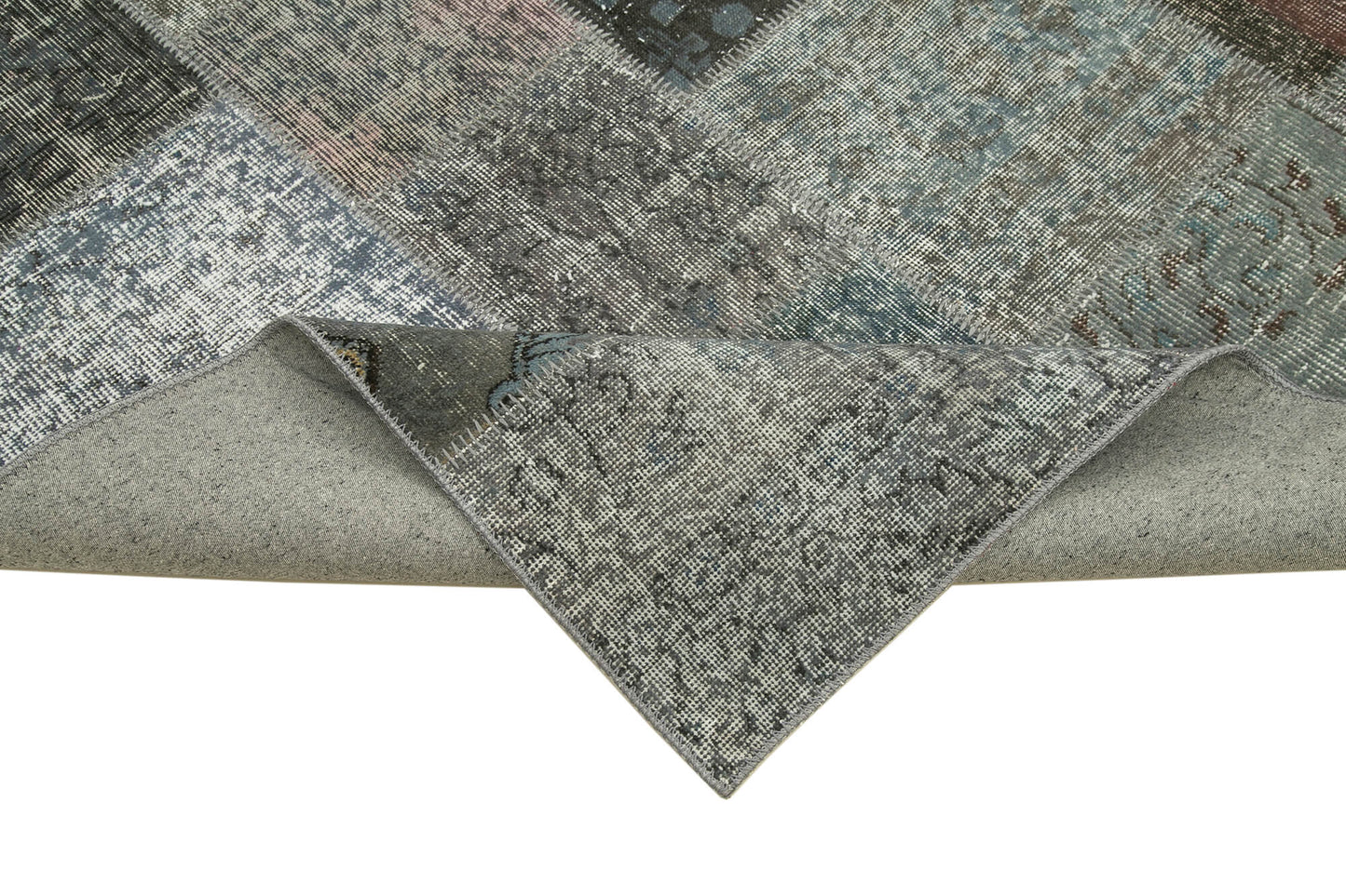 7x10 Grey Patchwork Rug - 31512