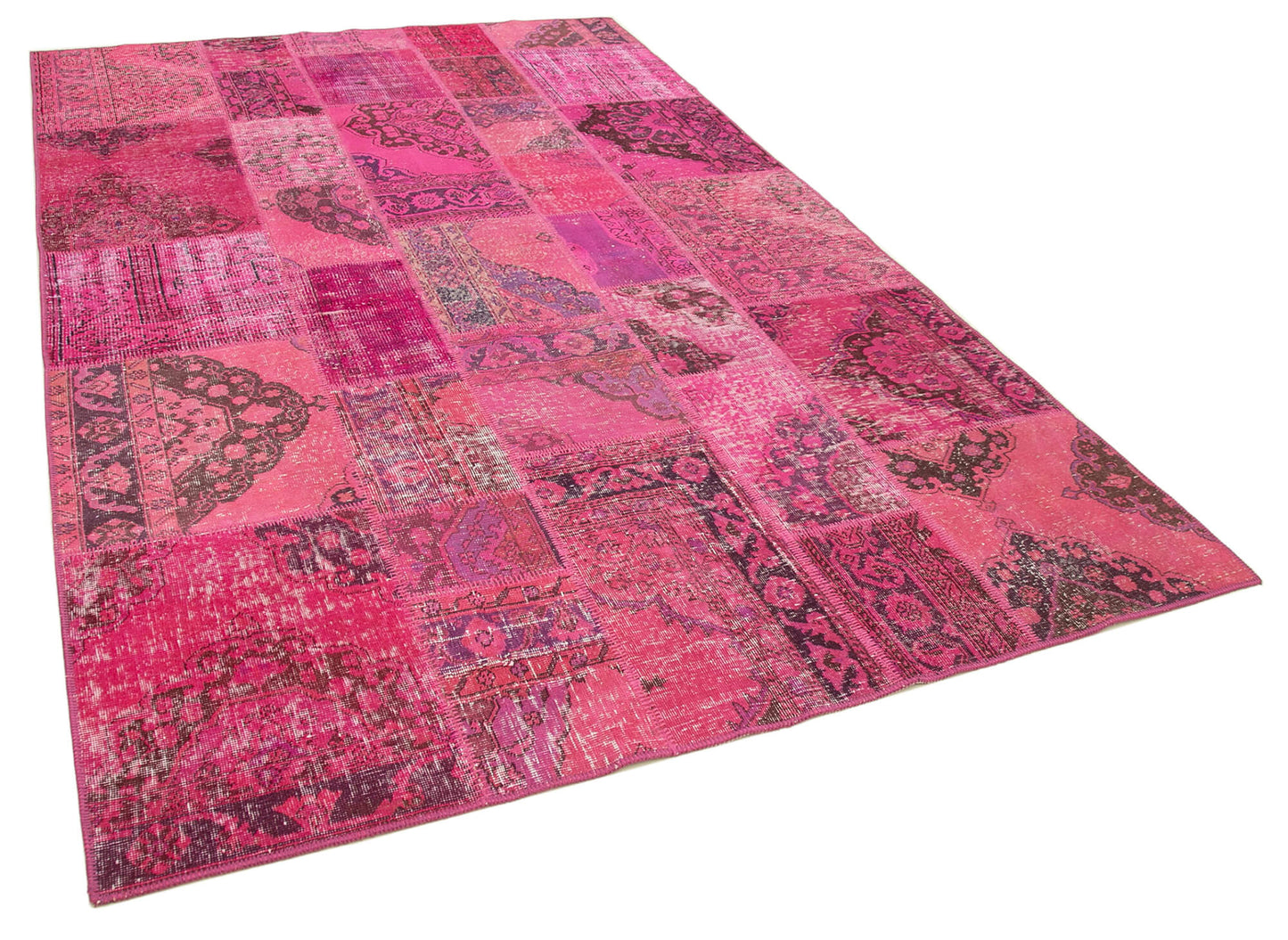 7x10 Pink Patchwork Rug - 31521