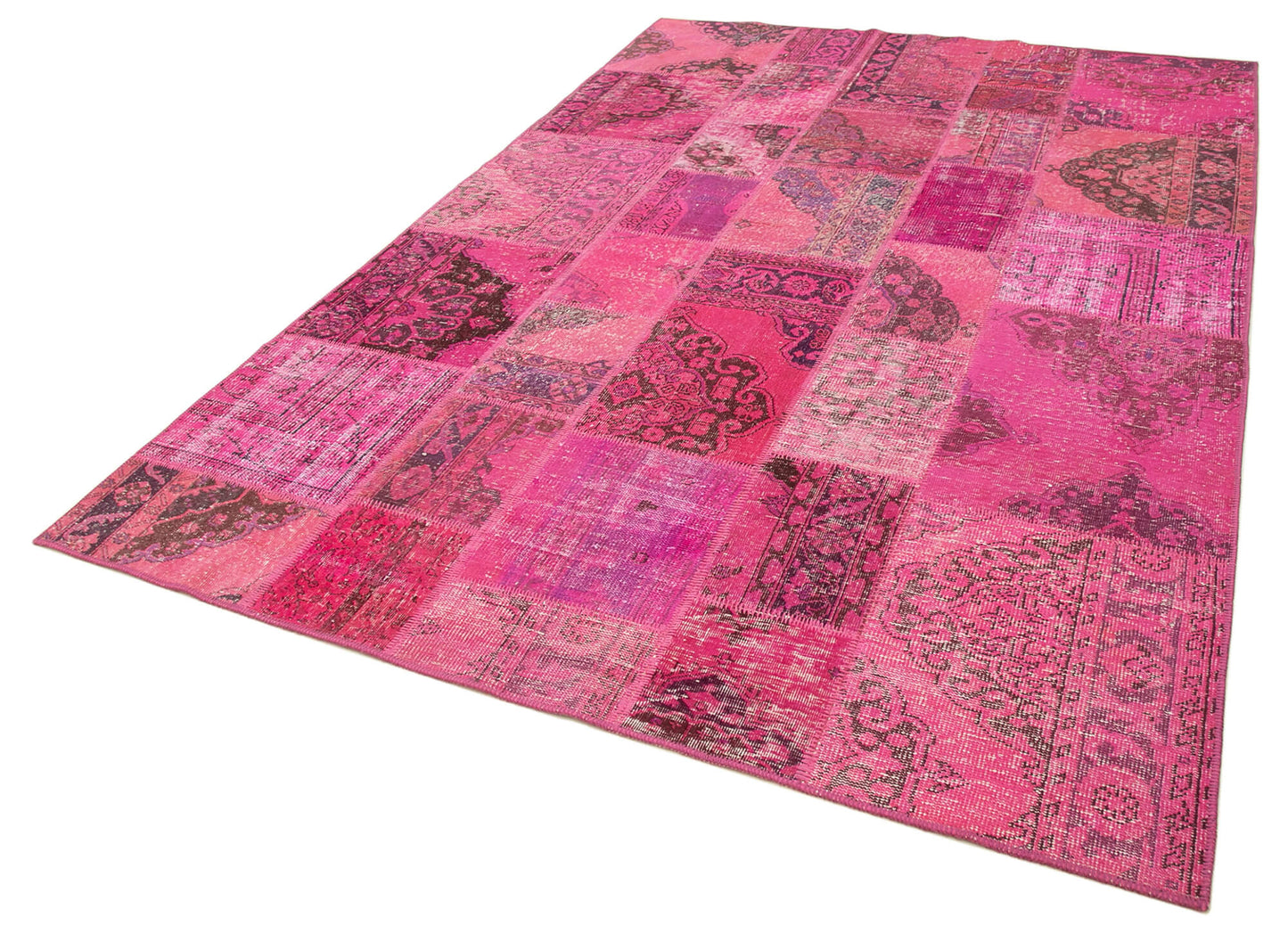 7x10 Pink Patchwork Rug - 31521