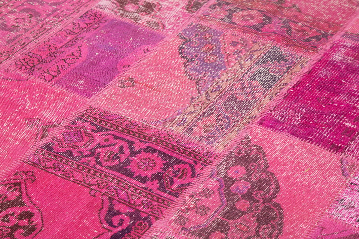 7x10 Pink Patchwork Rug - 31521