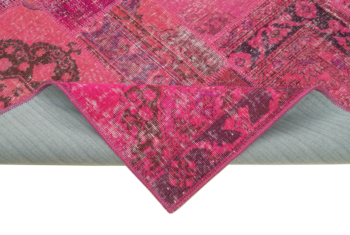 7x10 Pink Patchwork Rug - 31521