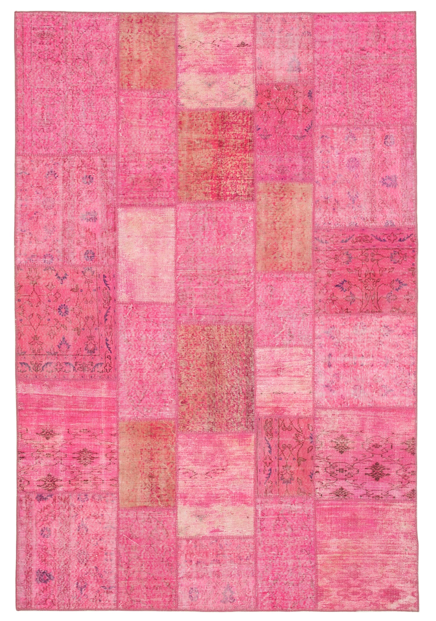 7x10 Pink Patchwork Rug - 31536