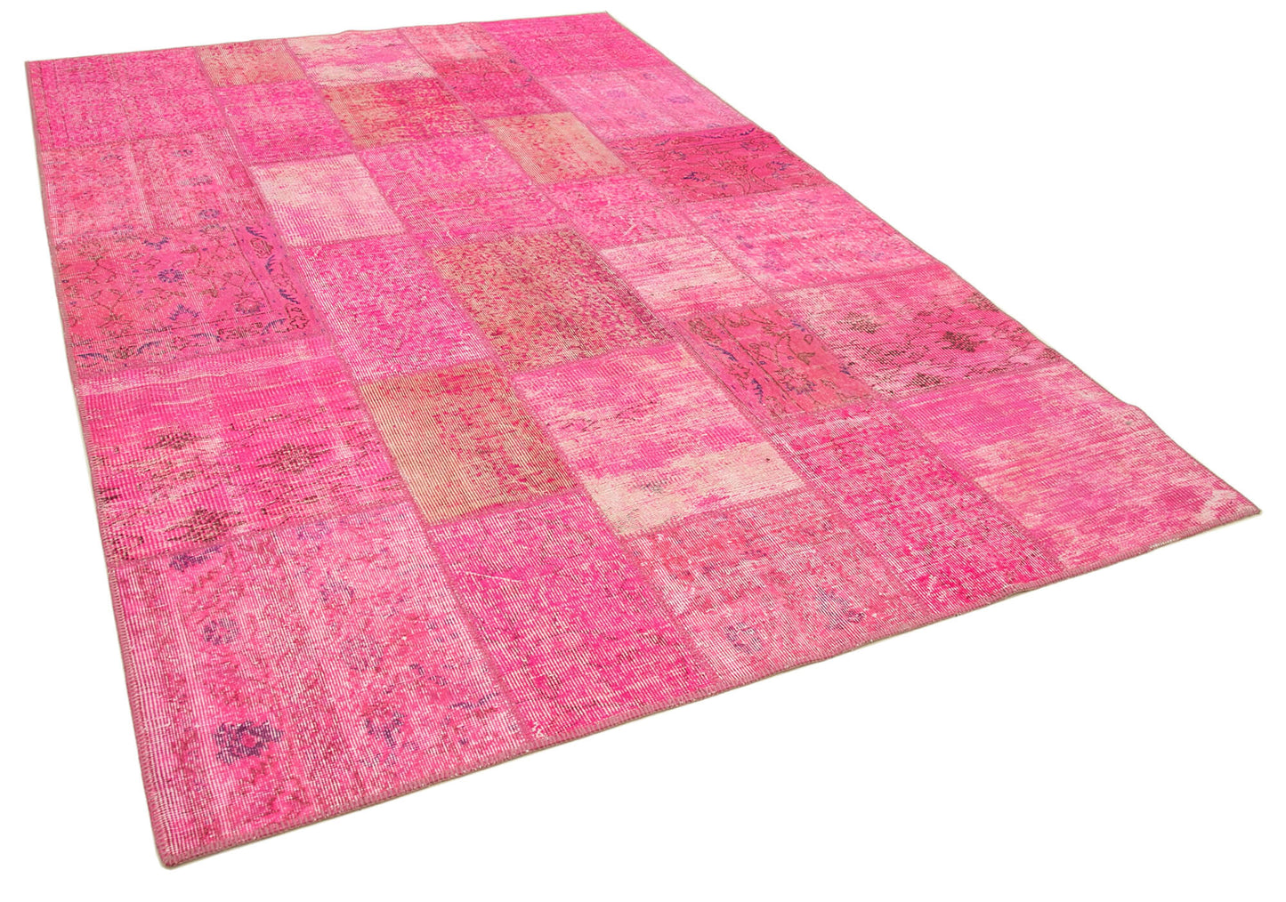 7x10 Pink Patchwork Rug - 31536