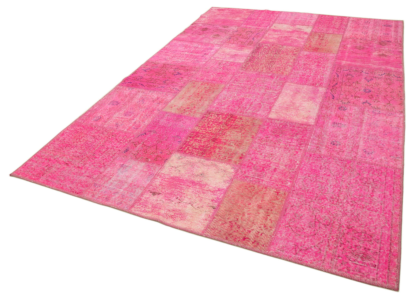 7x10 Pink Patchwork Rug - 31536