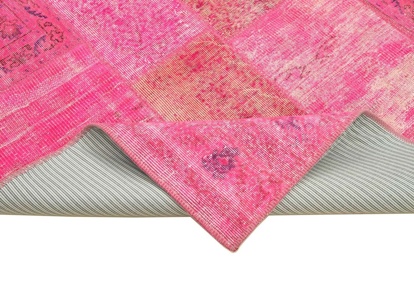 7x10 Pink Patchwork Rug - 31536