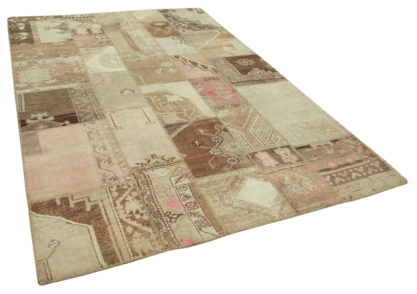 7x10 Beige Patchwork Rug - 31540