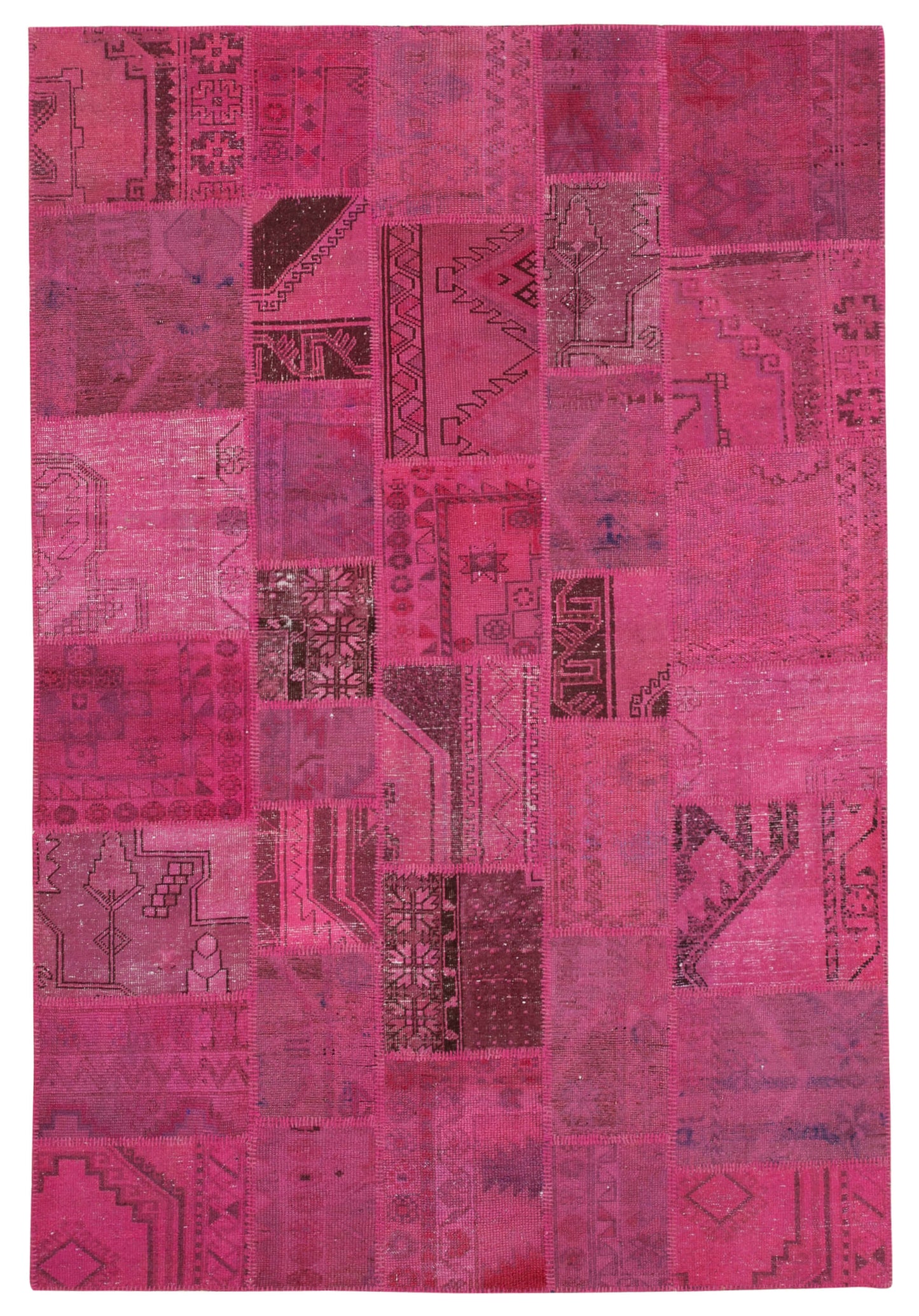 7x10 Pink Patchwork Rug - 31544