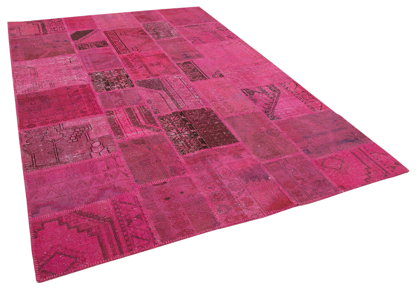 7x10 Pink Patchwork Rug - 31544