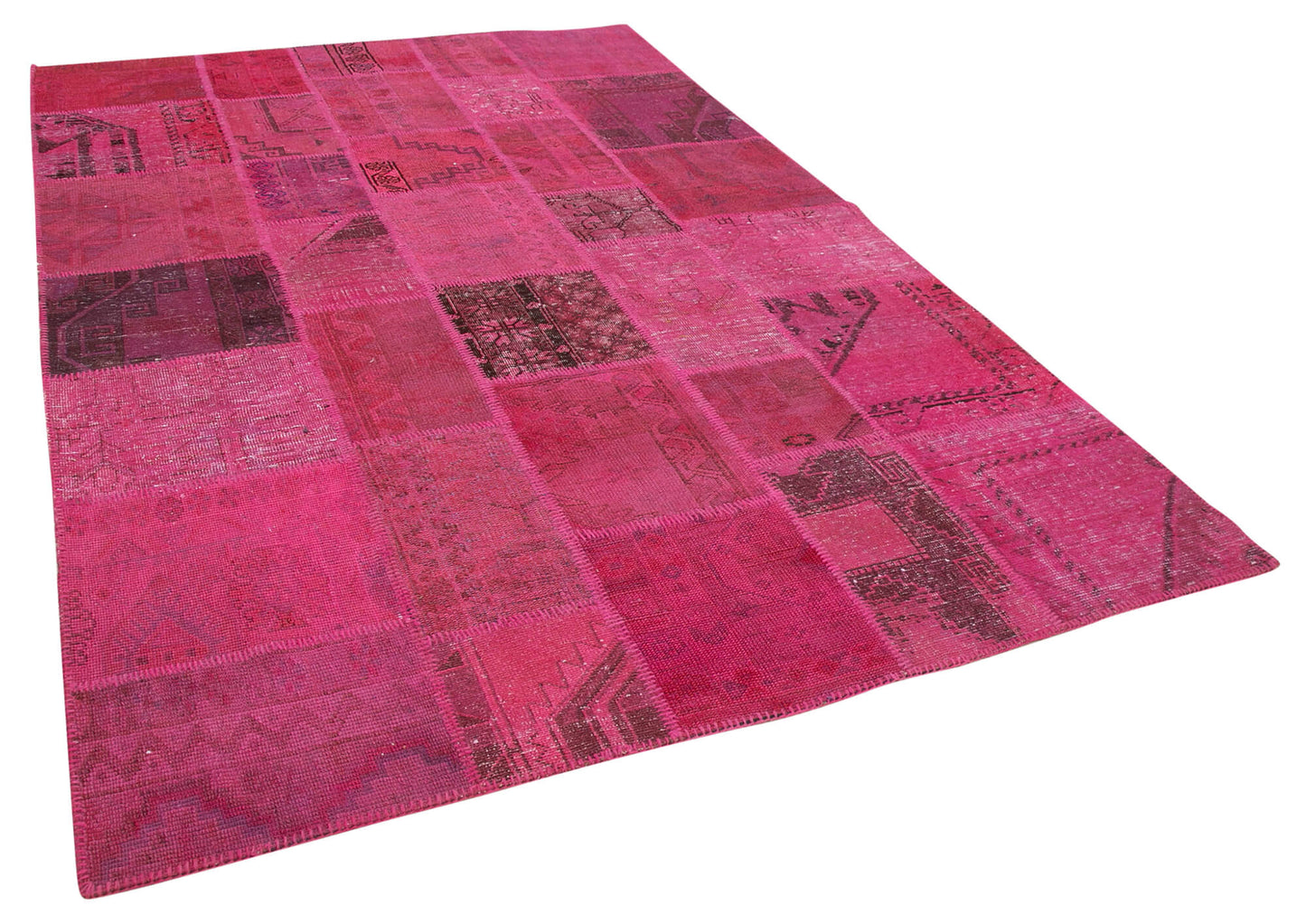 7x10 Pink Patchwork Rug - 31545