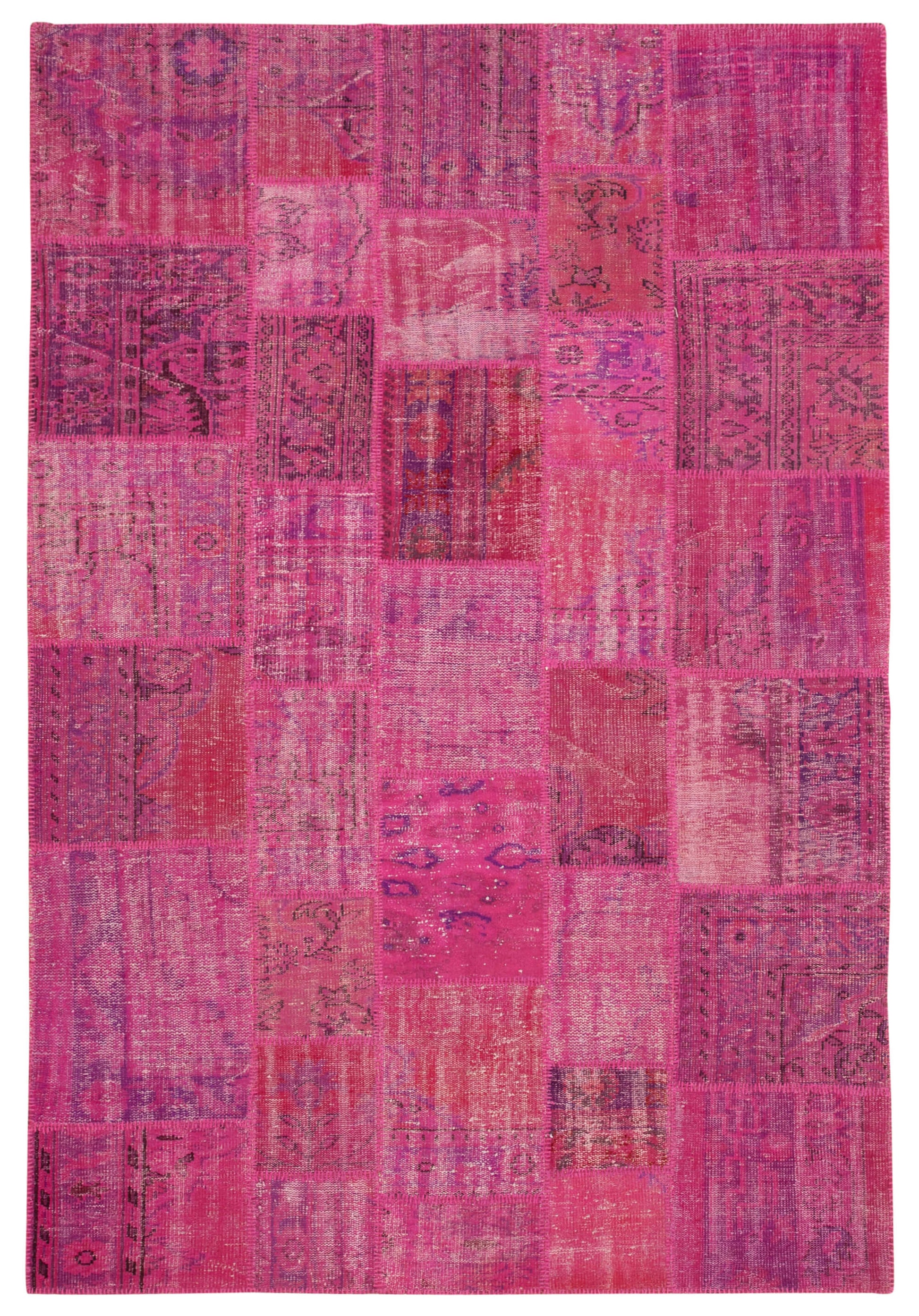 7x10 Pink Patchwork Rug - 31546