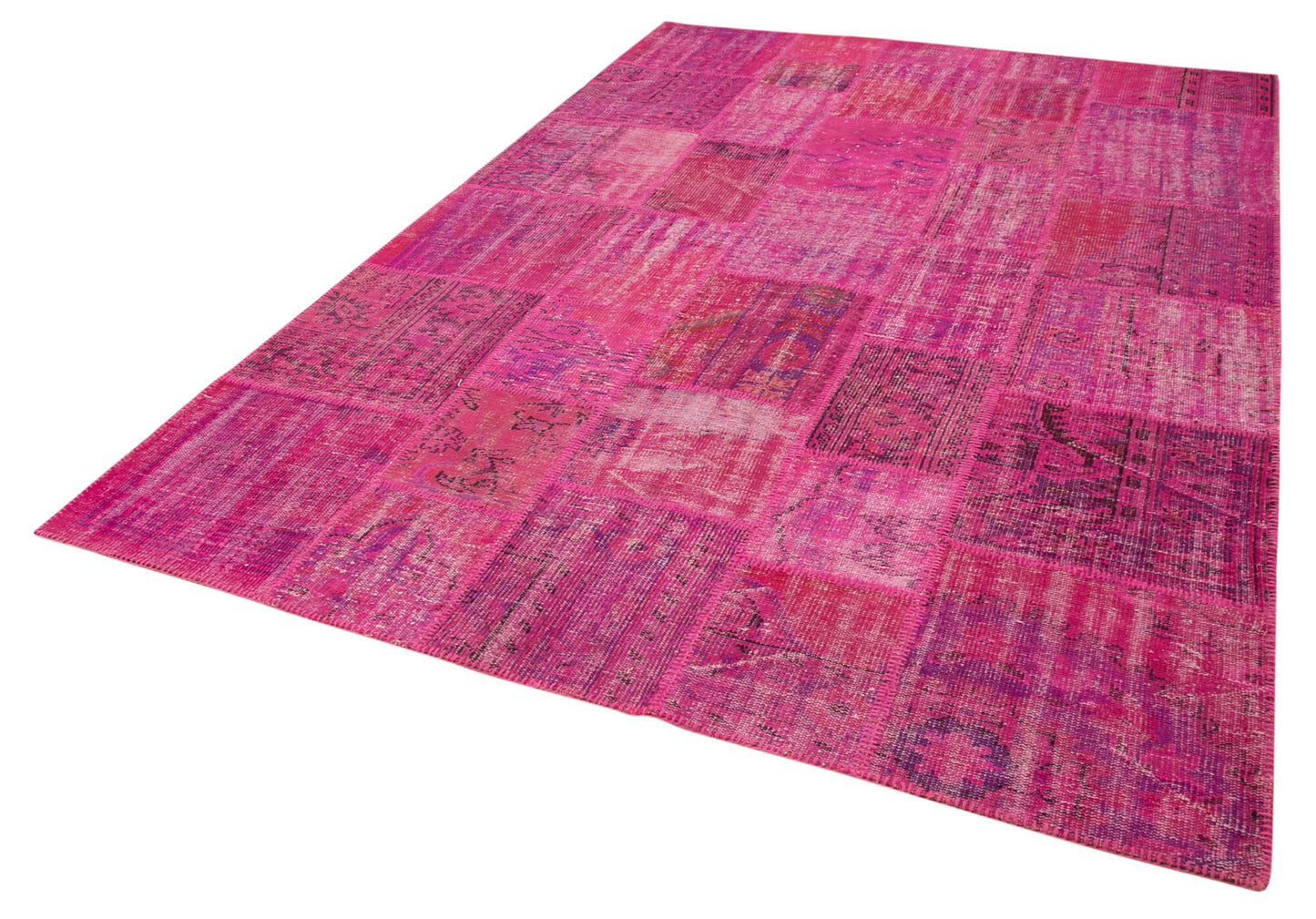 7x10 Pink Patchwork Rug - 31546