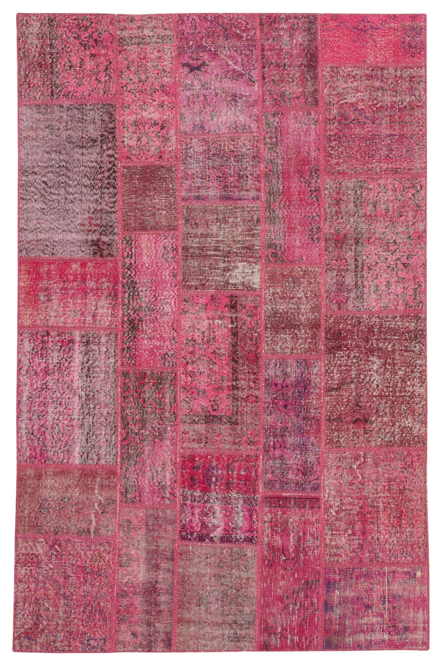 6x9 Pink Patchwork Rug - 31548