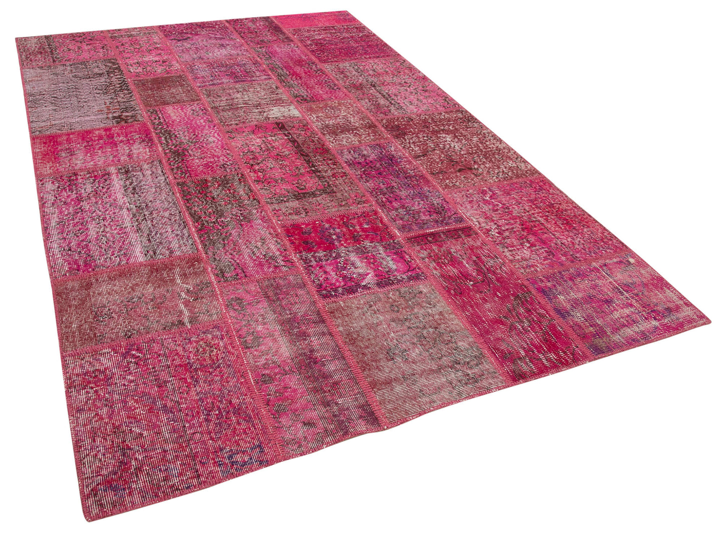 6x9 Pink Patchwork Rug - 31548