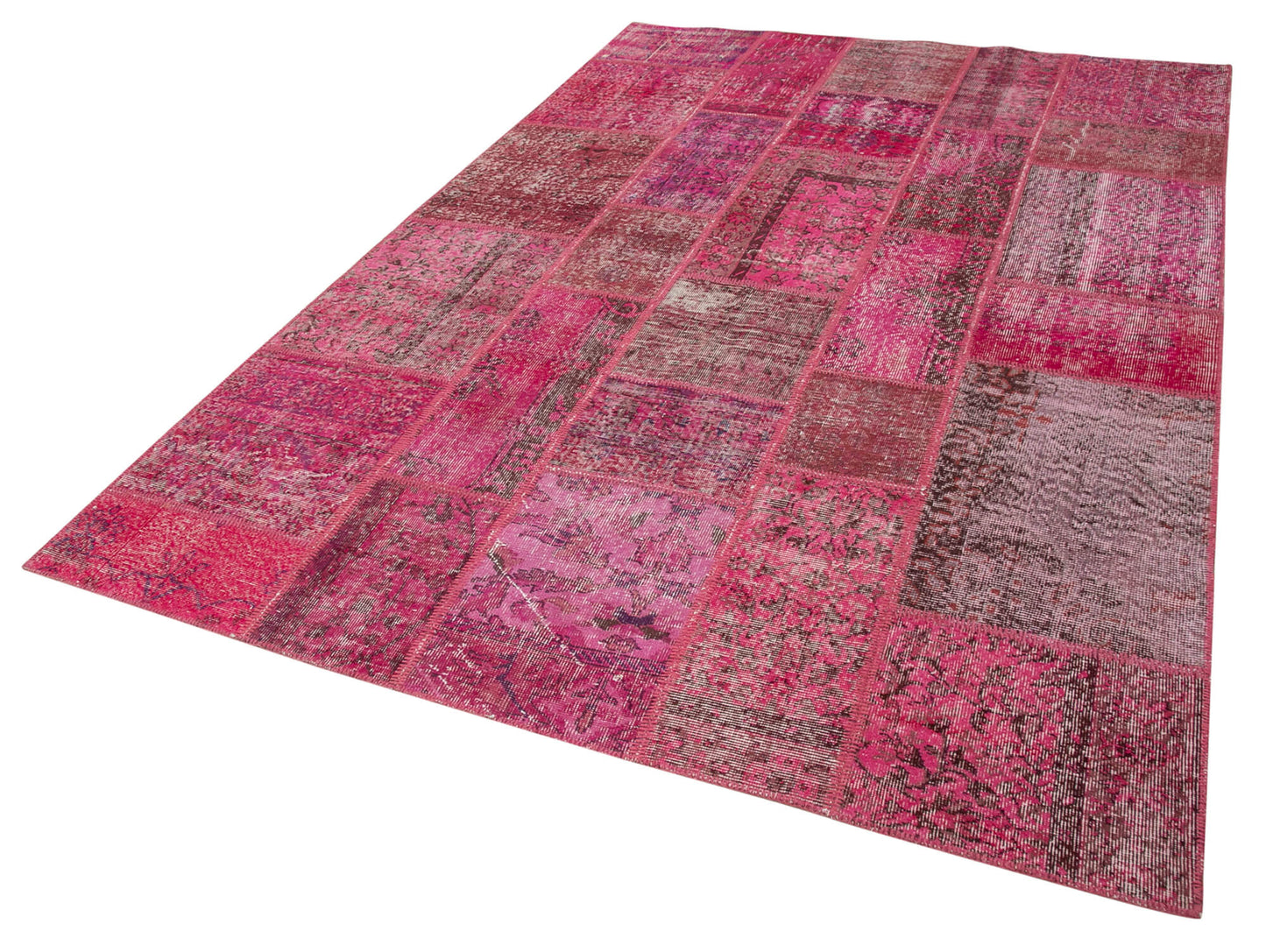 6x9 Pink Patchwork Rug - 31548