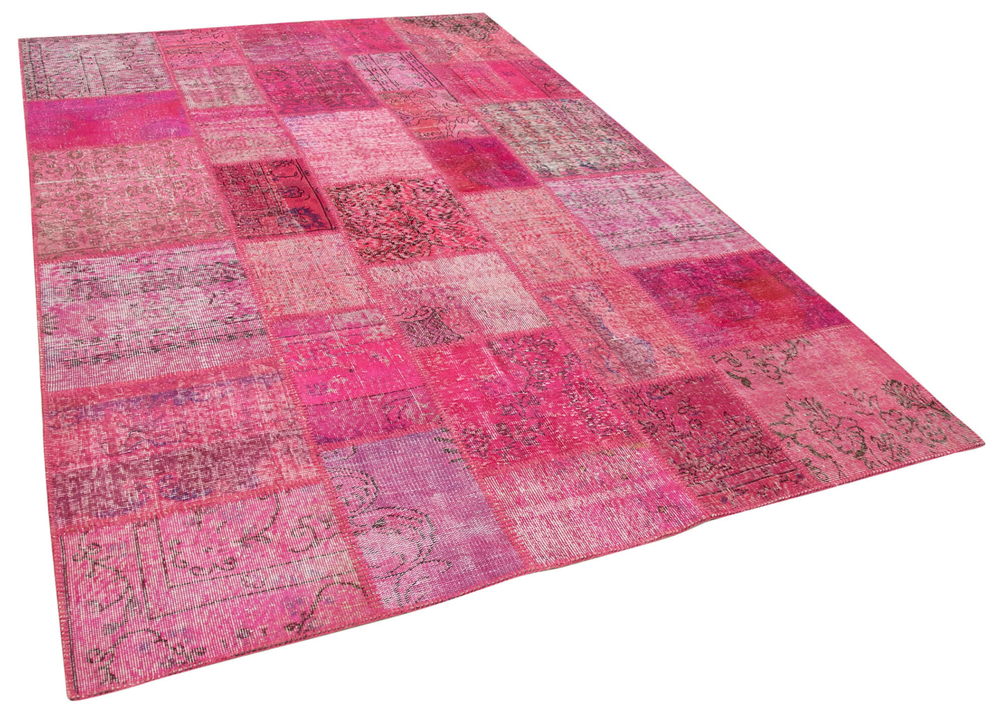 7x10 Pink Patchwork Rug - 31555