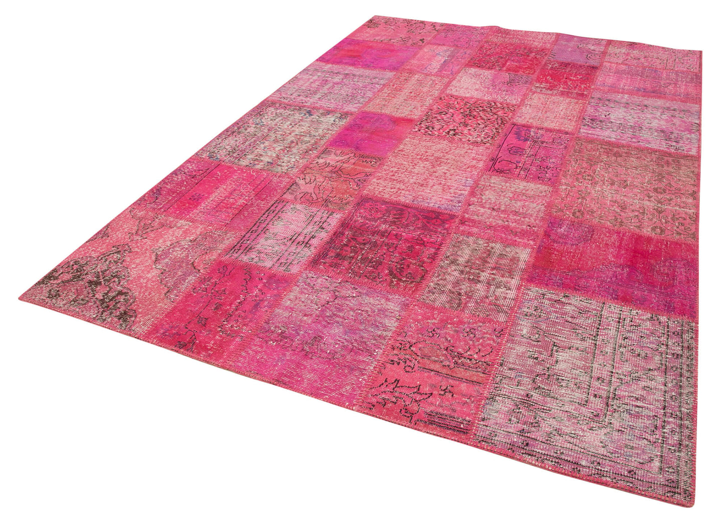 7x10 Pink Patchwork Rug - 31555