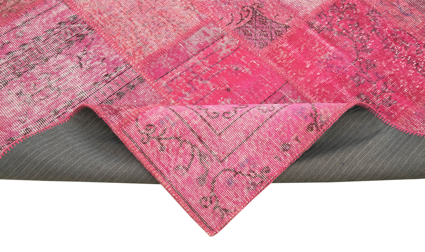 7x10 Pink Patchwork Rug - 31555