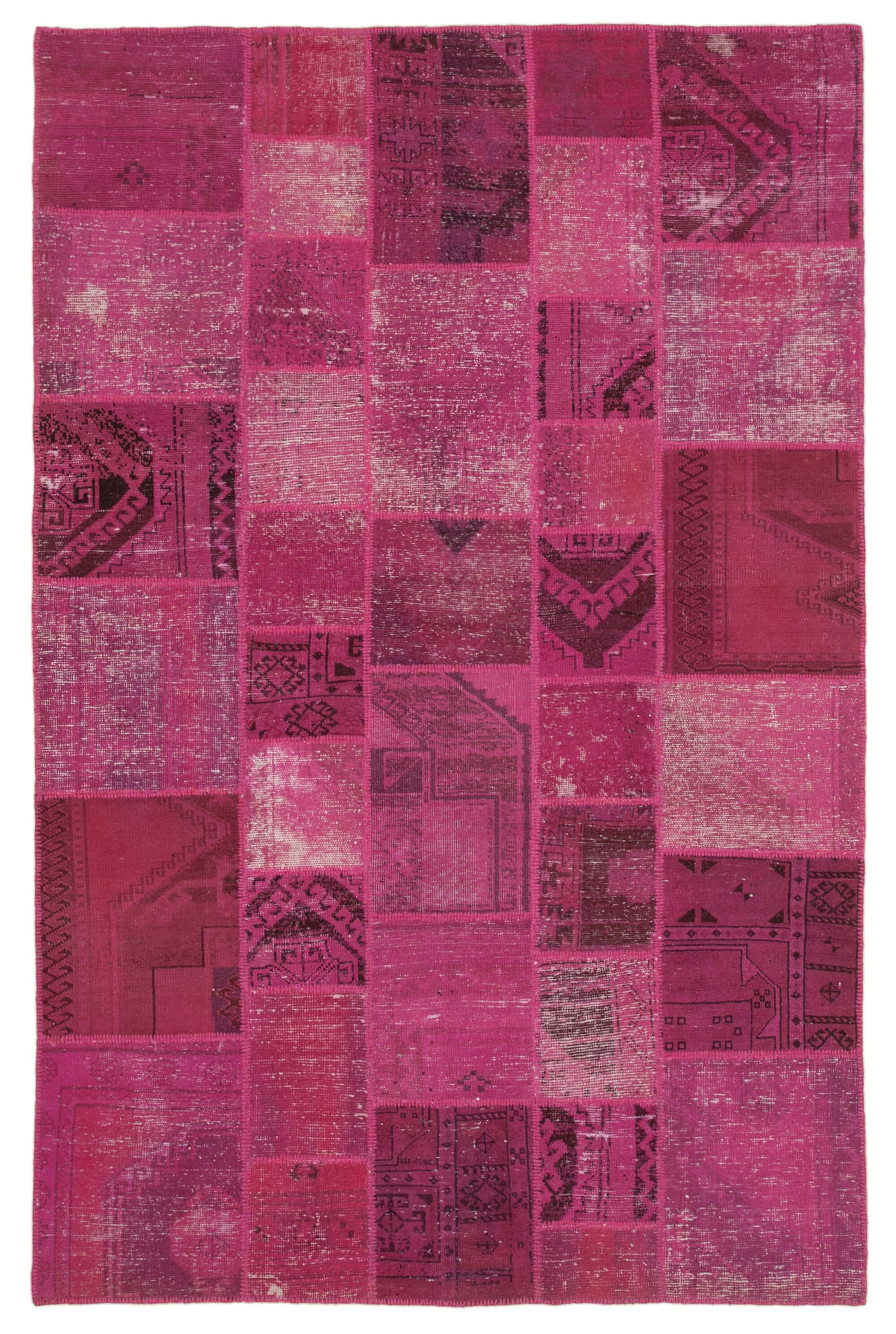 7x10 Pink Patchwork Rug - 31571