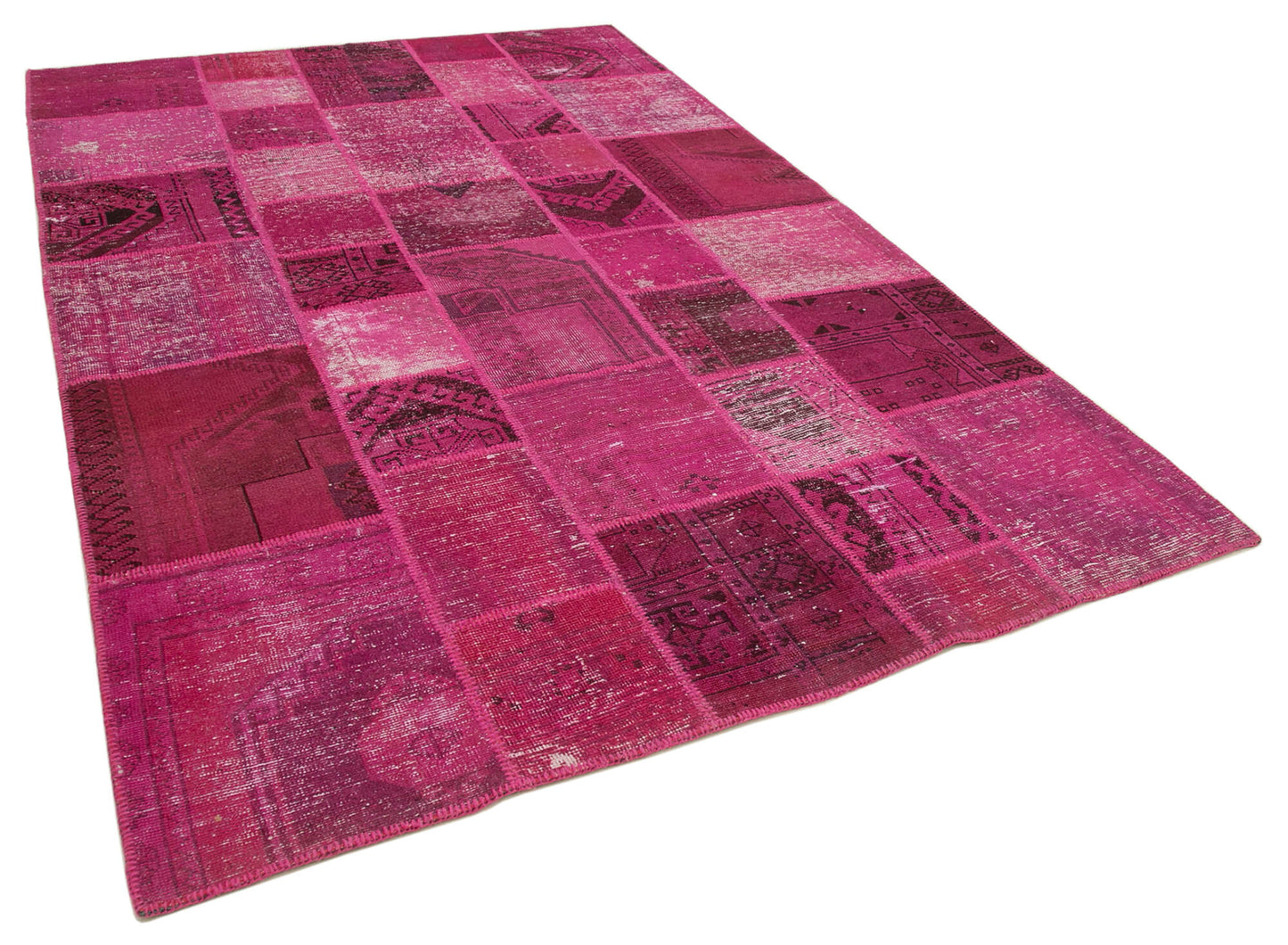 7x10 Pink Patchwork Rug - 31571