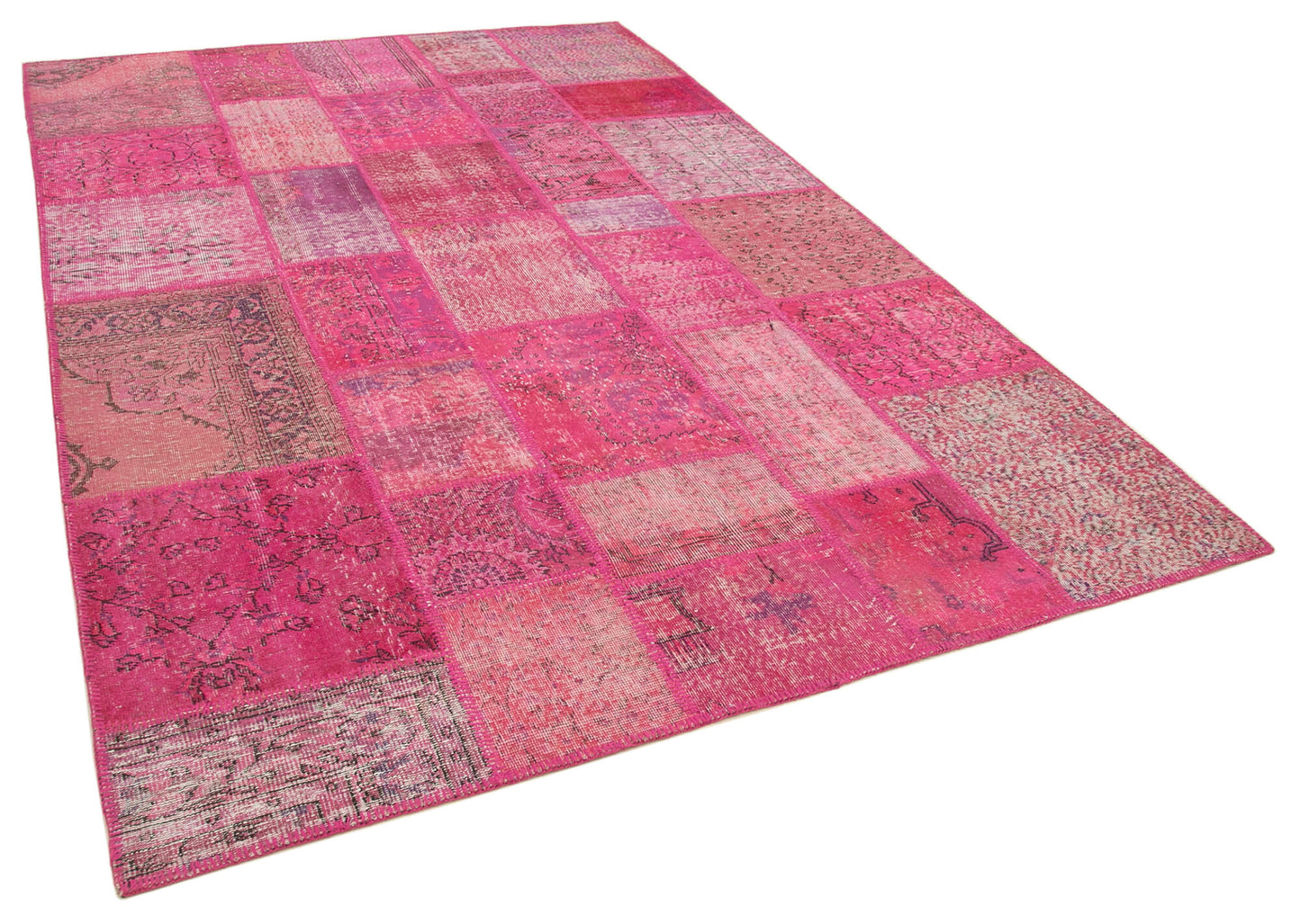 7x10 Pink Patchwork Rug - 31576