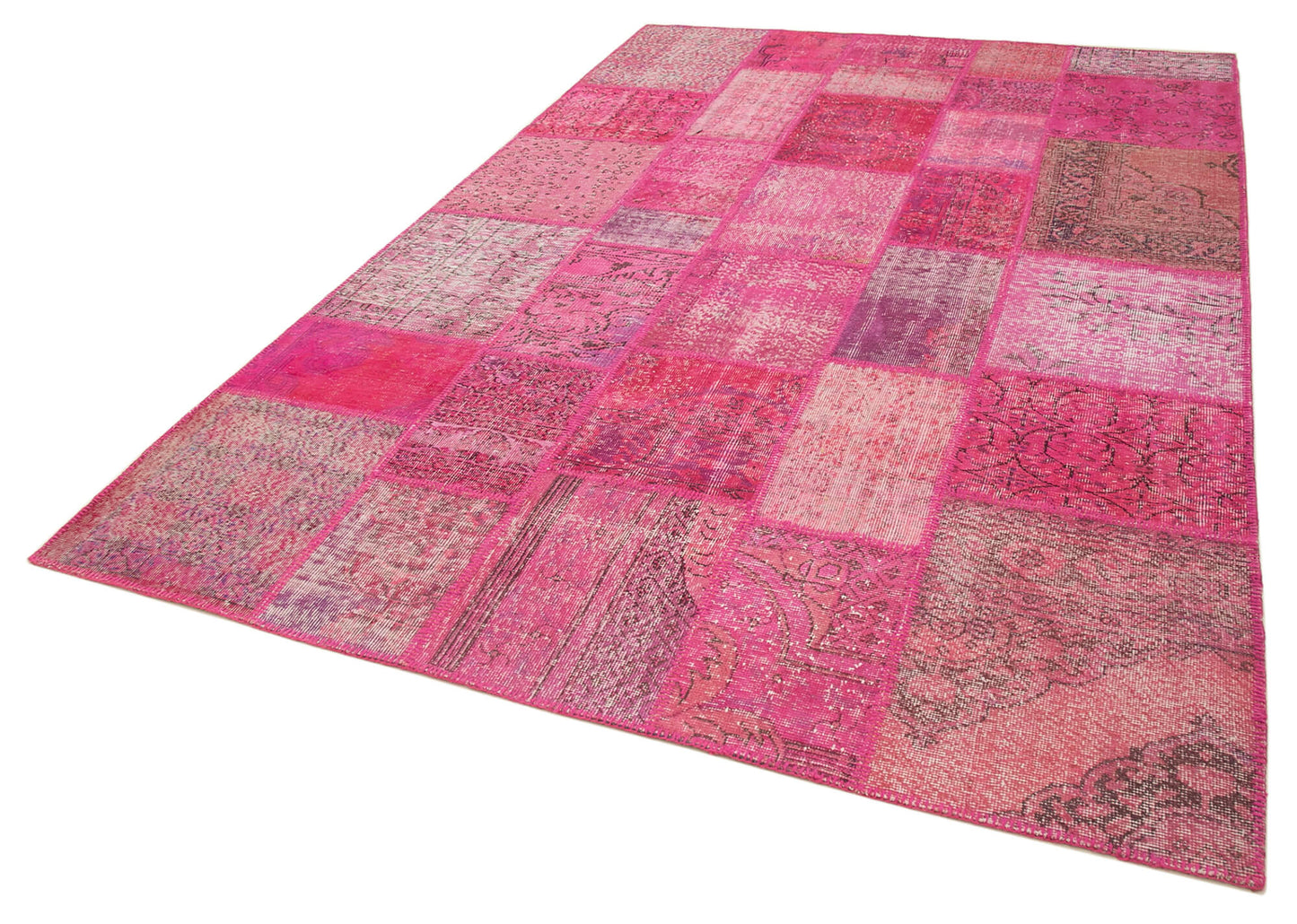 7x10 Pink Patchwork Rug - 31576