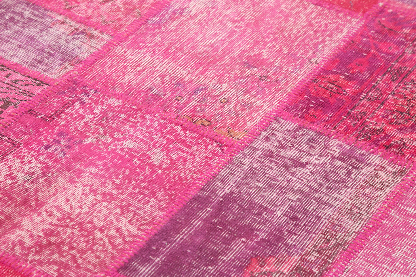 7x10 Pink Patchwork Rug - 31576