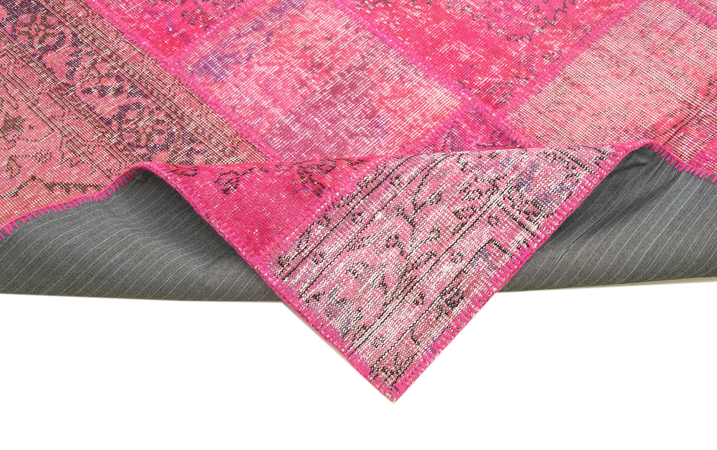 7x10 Pink Patchwork Rug - 31576