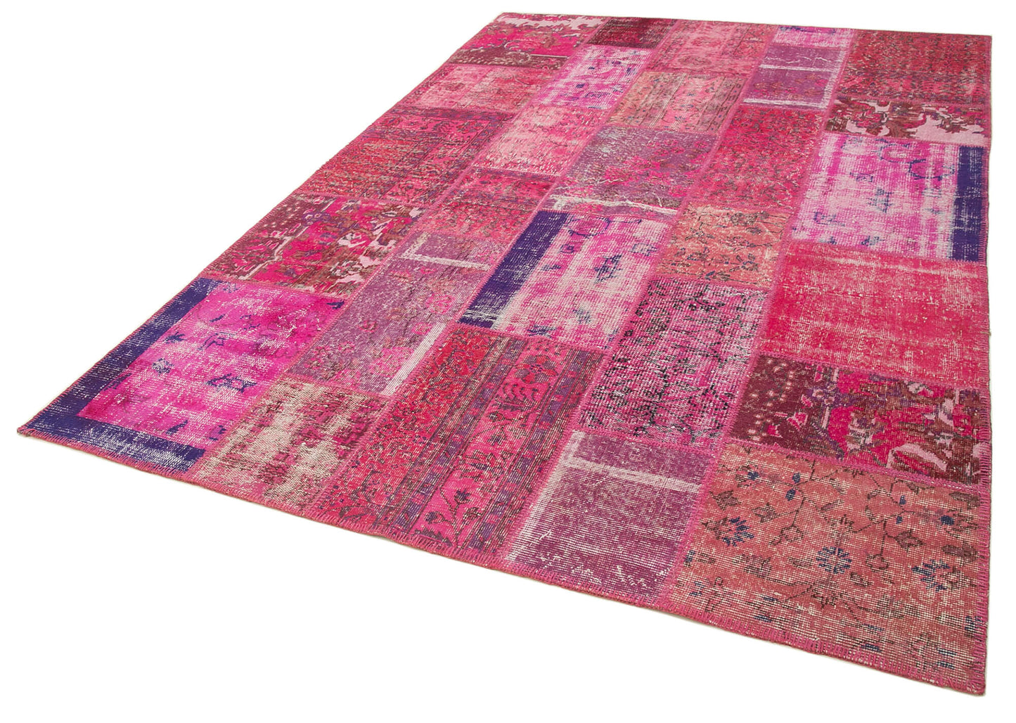 6x10 Pink Patchwork Rug - 31587