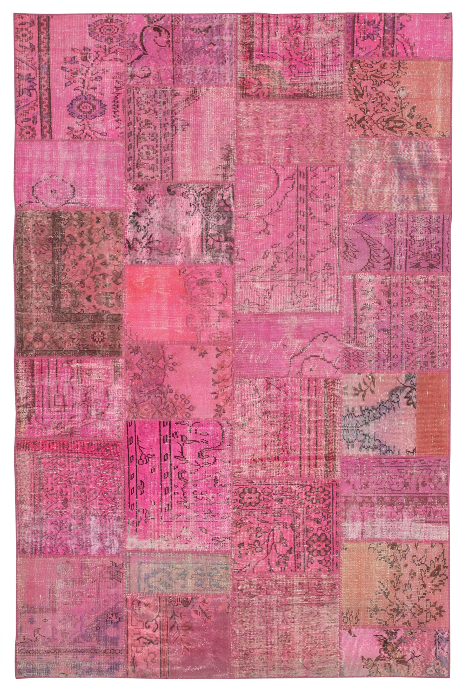 7x10 Pink Patchwork Rug - 31591