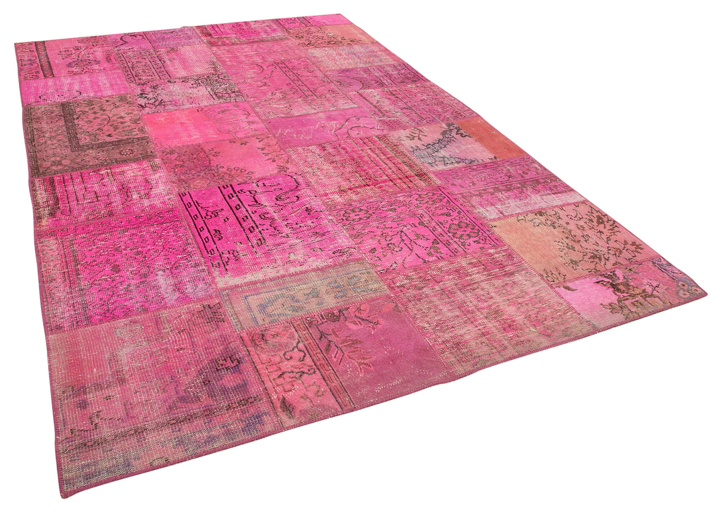 7x10 Pink Patchwork Rug - 31591