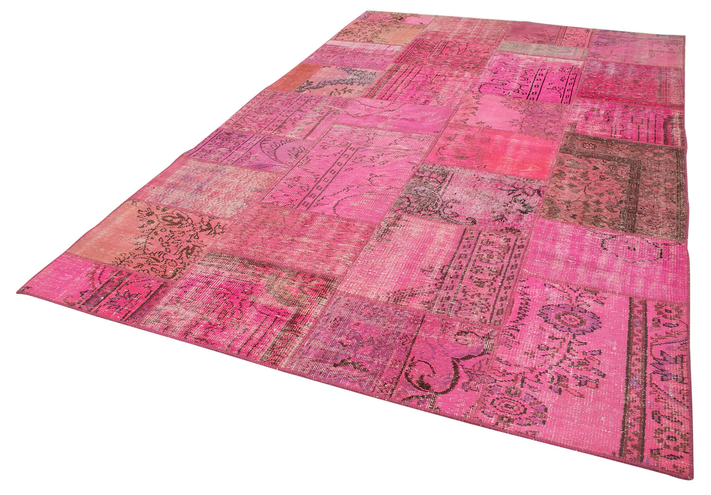 7x10 Pink Patchwork Rug - 31591