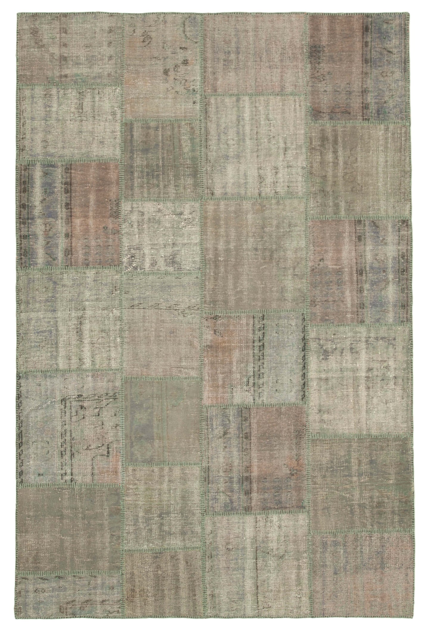 6x10 Grey Patchwork Rug - 31600