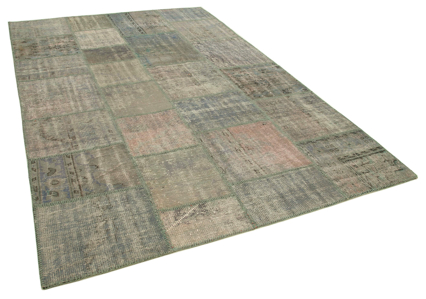 7x10 Grey Patchwork Rug - 31603