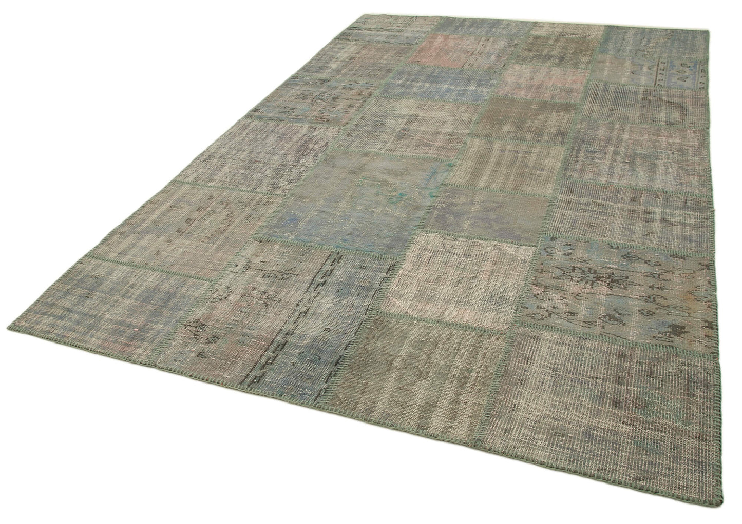 7x10 Grey Patchwork Rug - 31603