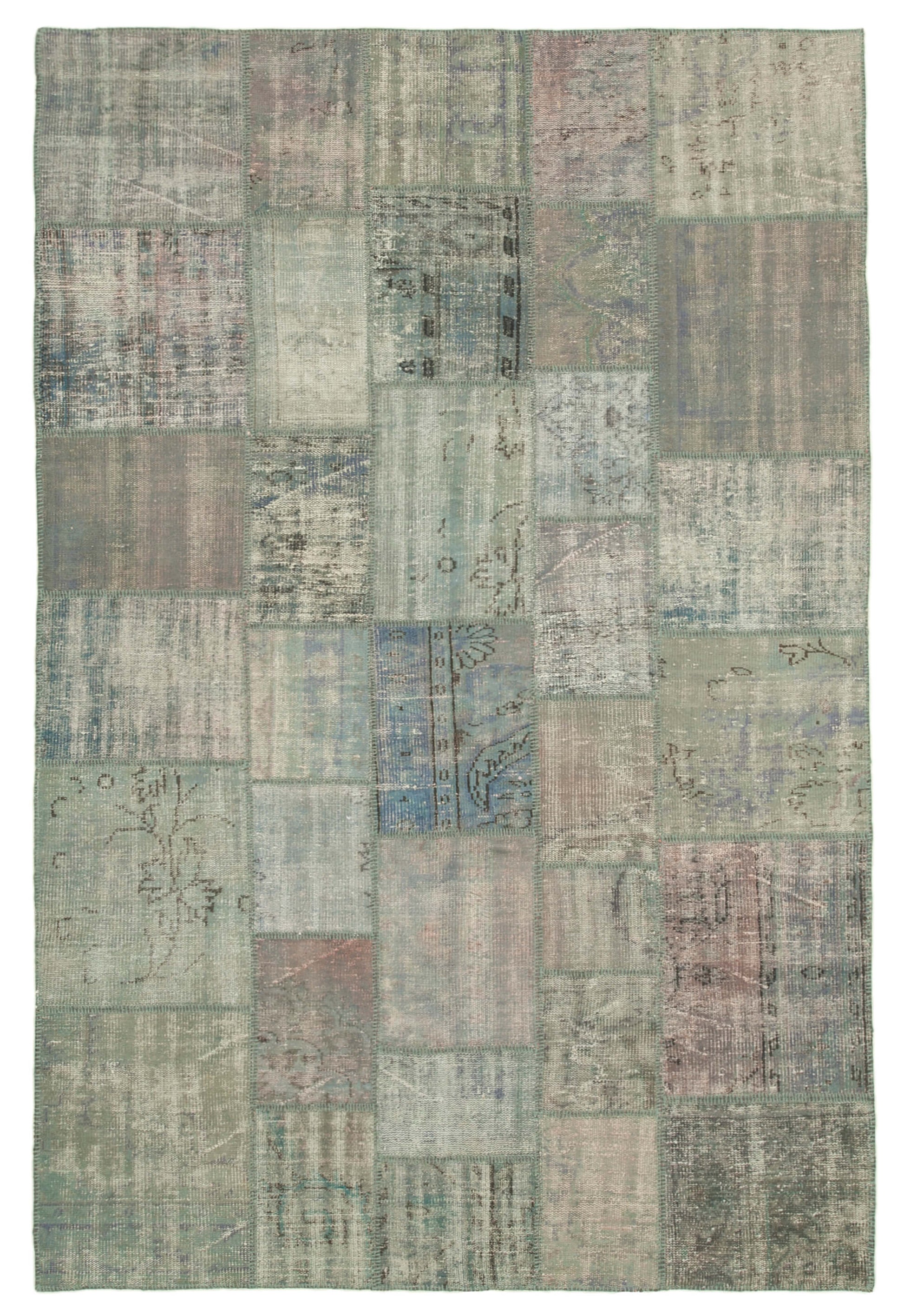 7x10 Grey Patchwork Rug - 31605