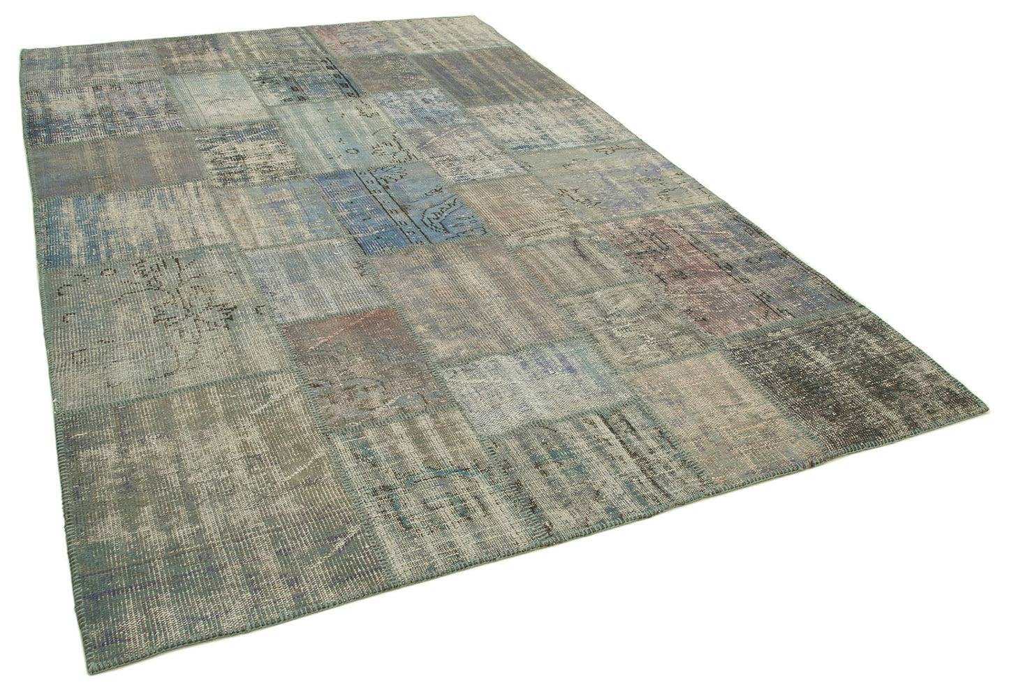 7x10 Grey Patchwork Rug - 31605