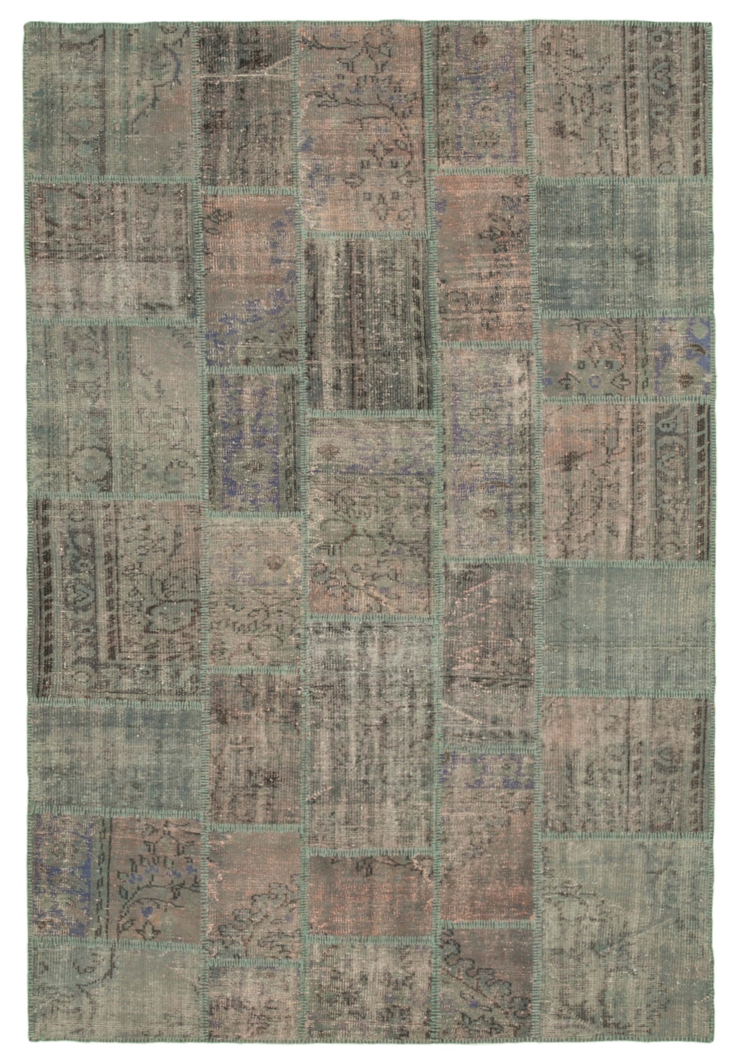 7x10 Grey Patchwork Rug - 31606