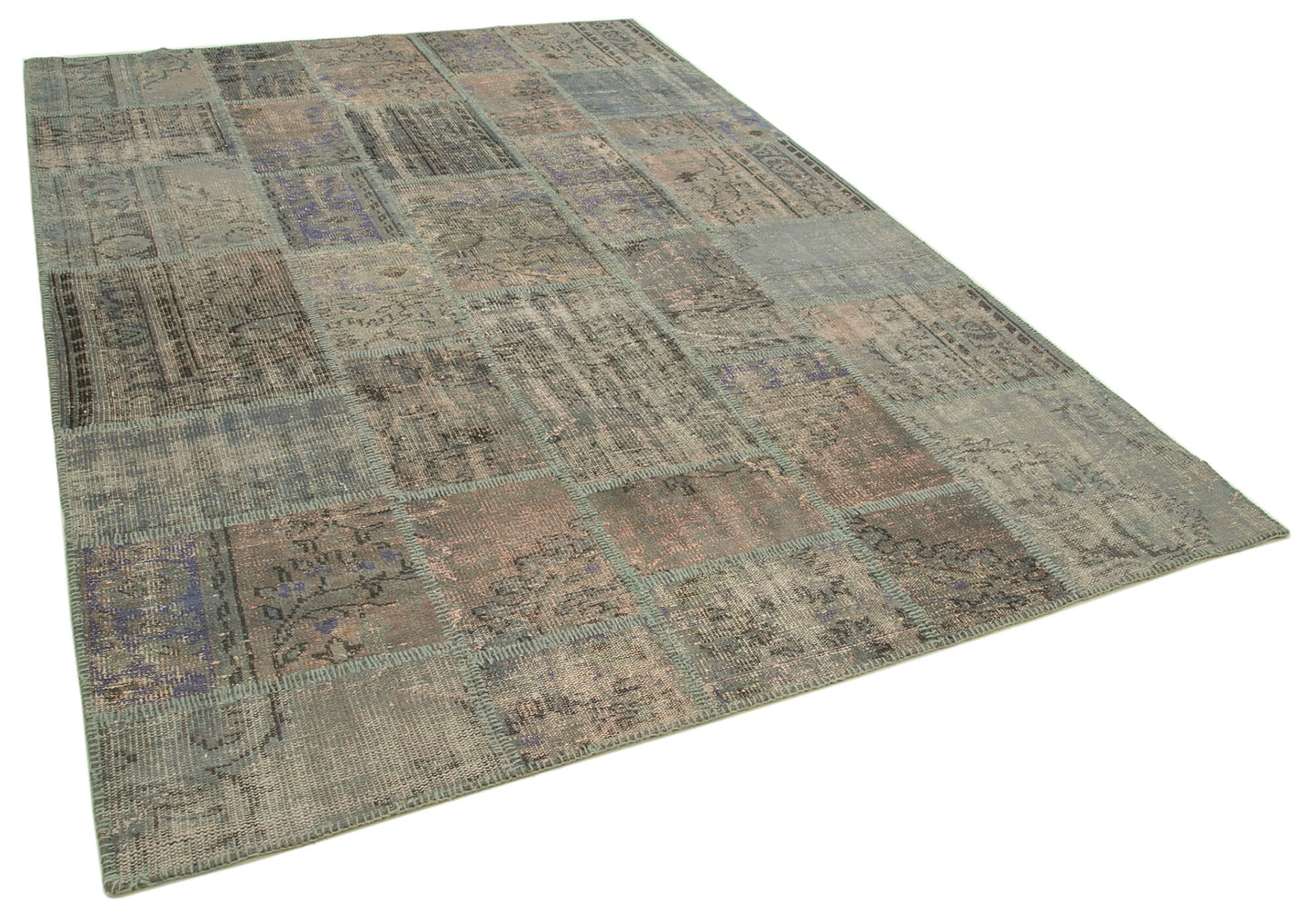 7x10 Grey Patchwork Rug - 31606