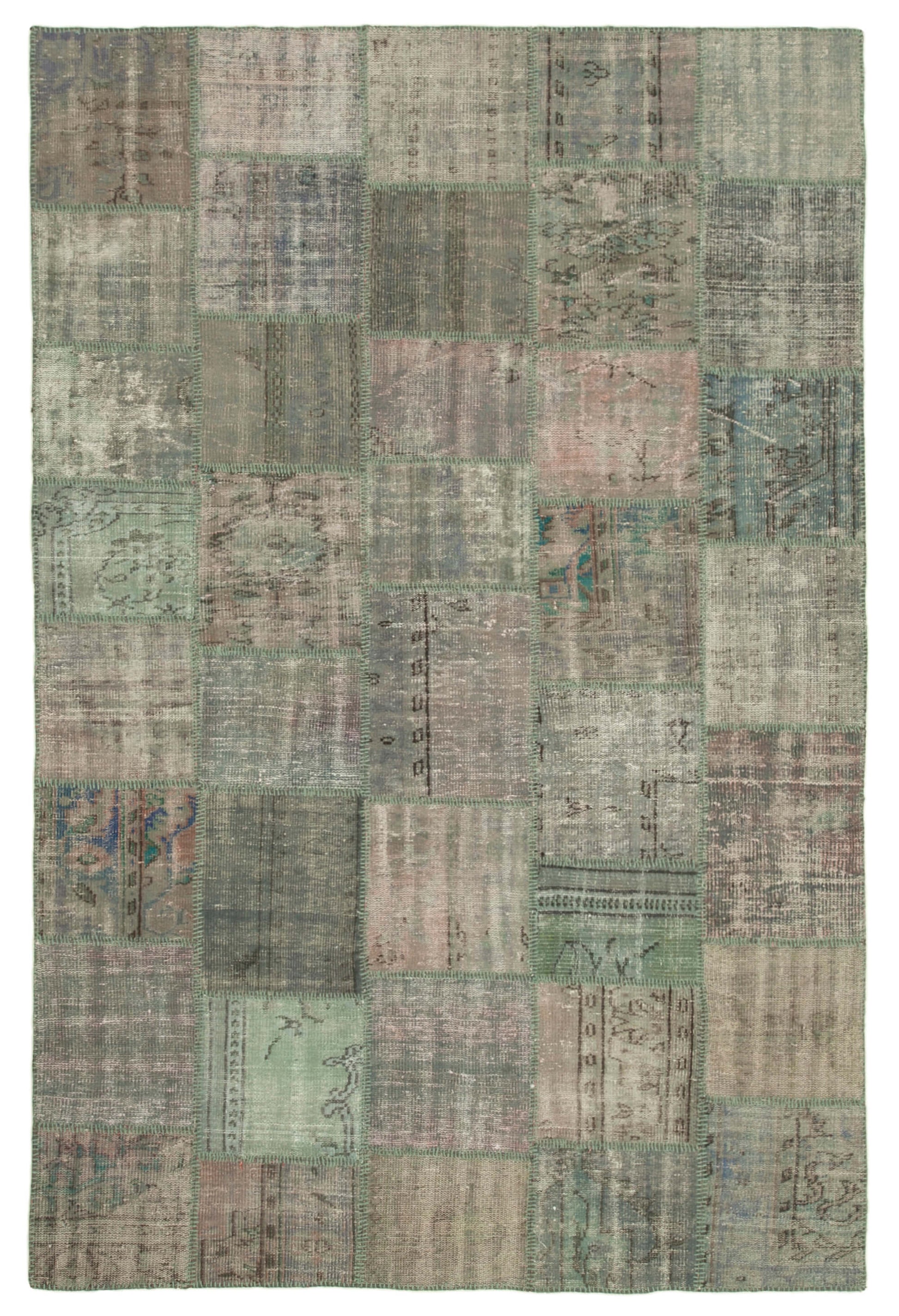 6x10 Grey Patchwork Rug - 31616