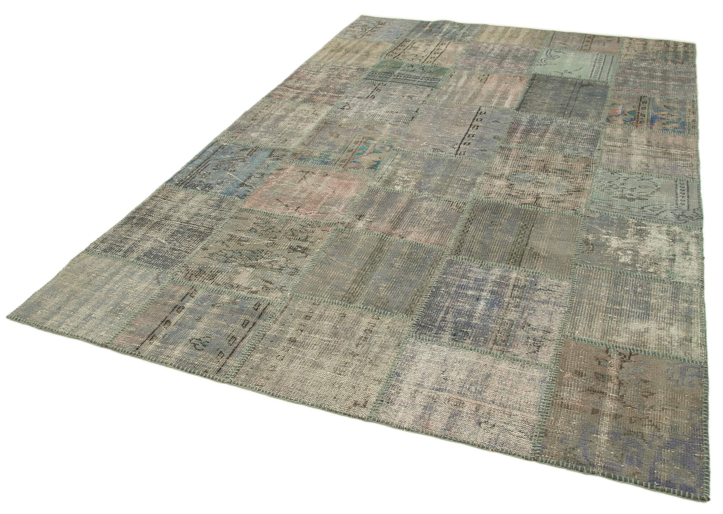 6x10 Grey Patchwork Rug - 31616